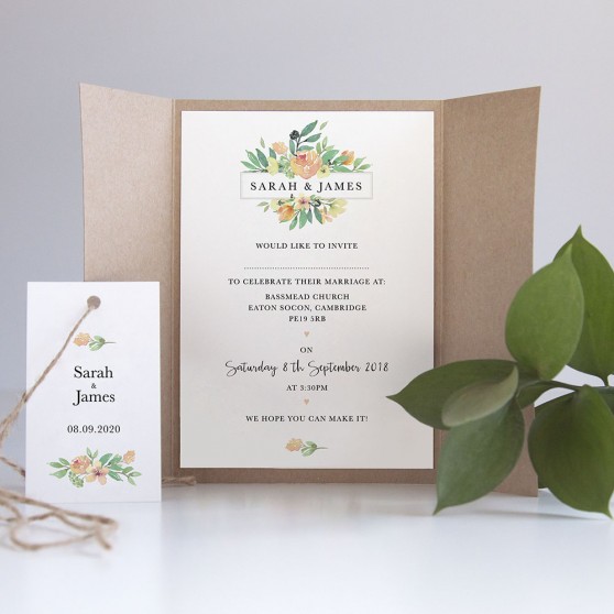 Folded Invites by Vintage Prints